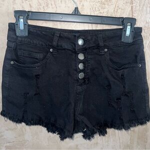ANGEL KISS BLACK JEAN SHORTS